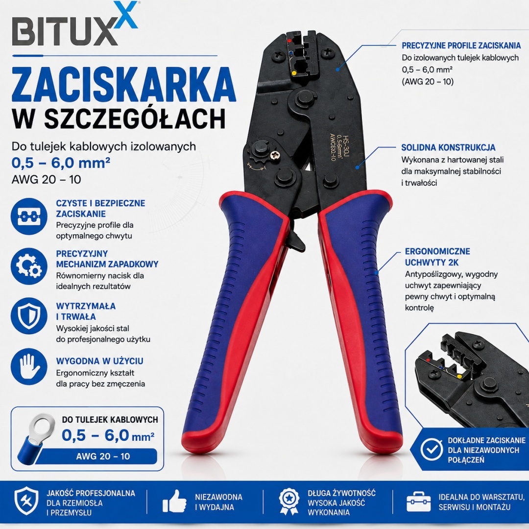 Sada Krimpovacích Kleští 2200 ks Dutinky Konektory Lis Crimping 2v1 M20227